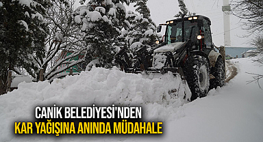 Canik Belediyesi'nden Kar Yağışına Anında Müdahale 