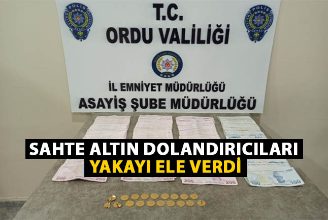 Sahte altın dolandırıcıları yakayı ele verdi