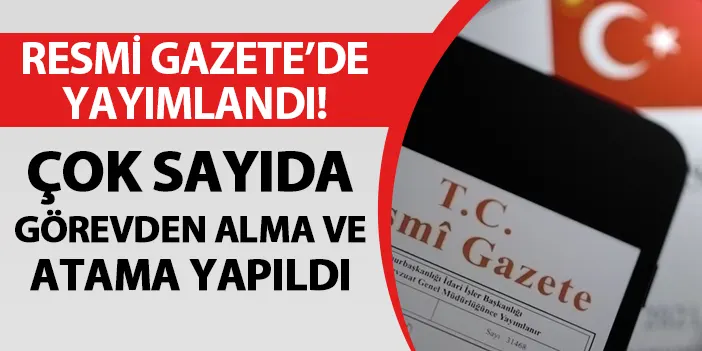 Resmi Gazetede yayımlanan açıklamada