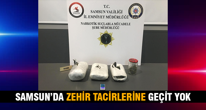 Samsun'da kargo yoluyla uyuşturucu