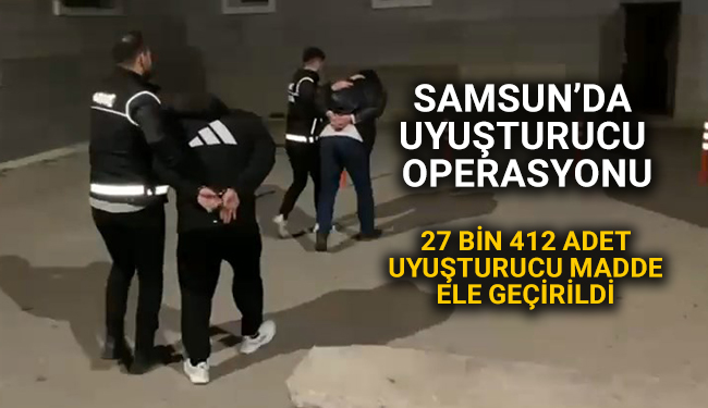 Samsun'da polis ekipleri şüphe