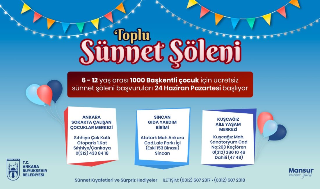 Ankara Büyükşehirin “Toplu Sünnet