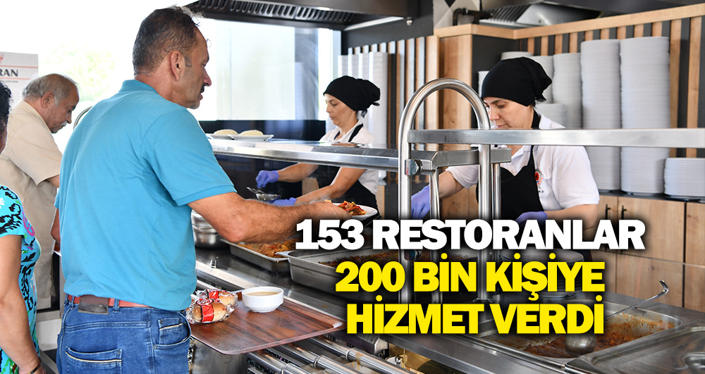 153 Restoranlar 200 Bin Kişiye Hizmet Verdi