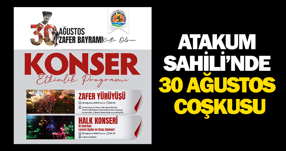 Atakum Sahili’nde 30 Ağustos coşkusu